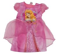 Ružové šaty s obrázkom a tylovou sukní