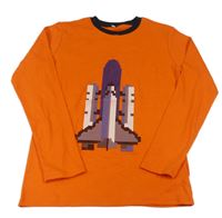 Oranžové tričko s raketou