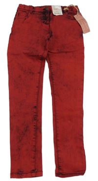 Nové - Červeno-černé skinny rifle F&F
