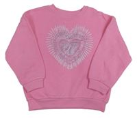 Ružová mikina so srdcem Primark