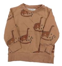 Skořicová mikina dinosaurami Next