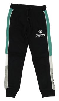 Černo-zeleno-modré tepláky s X-box George