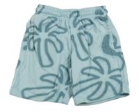 Svetlomodré teplákové kraťasy s palmami George