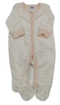 Bílo-meruňkový sametový overal s logem DKNY