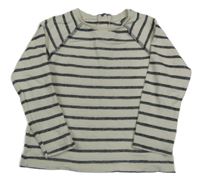 Smetanovo-černé pruhované mikinotriko George