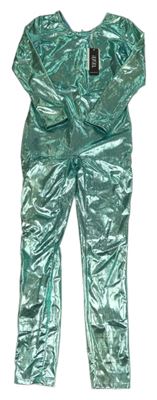 Nové - Zelený metalický overal na gymnastiku Iefieal