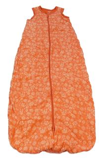 Oranžový květovaný spací pytel Lupilu