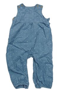 Modrošedé puntíkaté laclové podšité manšestráky M&S