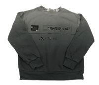 Šedo- antracitová ombré mikina s nápisom H&M