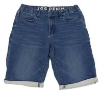 Tmavomodré teplákovo/riflové kraťasy C&A