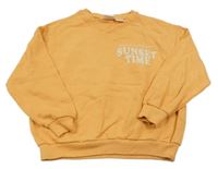 Oranžová mikina s nápisem Zara