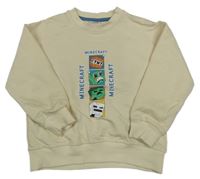 Béžová mikina s potiskem - Minecraft