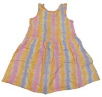 Meruňkovo-lila-růžové šaty Primark