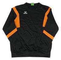 Čierno-oranžová športová mikina Erima
