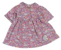 Ružové bavlnené šaty s ježkami Jojo Maman Bebé