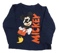 Tmavomodré triko s Mickeym Disney 