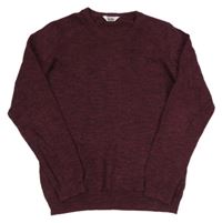 Červeno-čierny melírovaný sveter M&Co.