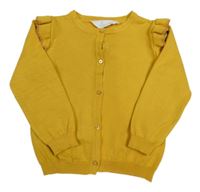 Horčicový prepínaci sveter s volánikmi Primark