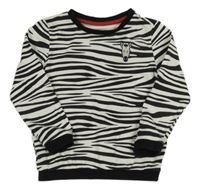 Černo-bílé melírované triko se zebrou We