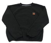 Čierna fleecová mikina s nášivkou Zeeman