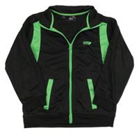 Čierno-zelená športová prepínaci mikina Bonprix