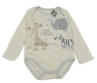 Nové - Béžové body so zvieratkami Pep&Co