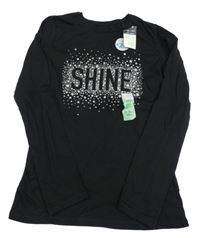 Nové - Černé triko s nápisem Primark