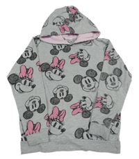 Šedá mikina s Minnií a kapucí Disney