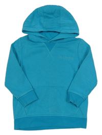 Tyrkysová mikina s nápisom a kapucňou George