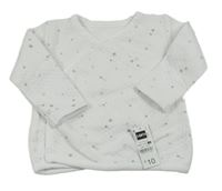 Nové - Biela vzorovaná zavinovací mikina s hviezdičkami Dunnes