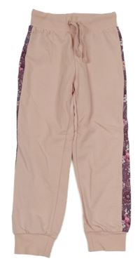 Svetloružová -vínové tepláky s kvetmi Lily & Dan