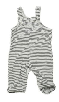 Bílo-šedé pruhované laclové tepláky John Lewis