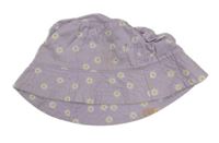 Lila plátenný klobúk s kvietkami H&M