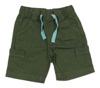 Khaki plátenné cargo kraťasy Topomini