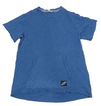 Tmavomodré tričko s klokaní kapsou Zara 