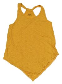 Oranžový bodkovaný top s cípem Yigga