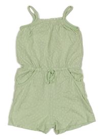 Svetlozelený bavněný kraťasový overal so vzorom Name it
