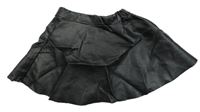Čierna koženková kolová sukňa H&M