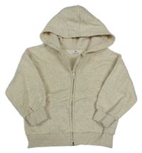 Béžová melírovaná prepínaci oversize mikina s kapucňou H&M