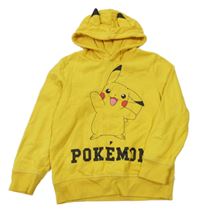 Žltá mikina s Pikachu a kapucňou