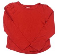 Červené melírované tričko so trblietkami Tu