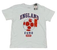 Biele tričko s loptou a nápisem England PRIMARK