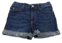 Tmavomodré MID RISE rifľové kraťasy Denim Co.