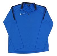 Modro-tmavomodrá funkční sportovní mikina s logem Nike