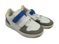 Bílo-šedo-safírové koženové botasky lupilu vel. 28