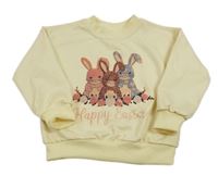 Svetložltá mikina so zajačikmi