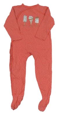 Lososový vzorovaný overal s nanuky a zmrzlinkou grain de blé