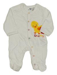 Bílý overal s kachničkami bpc