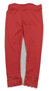 Jahodové legíny s čipkou cool&young