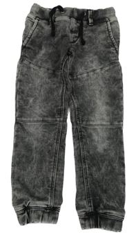 Tmavosivé plesňové cuff teplákové rifle POCOPIANO